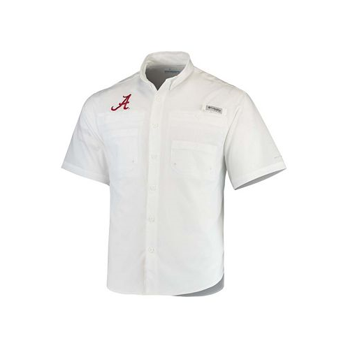 Columbia Mens White Alabama Crimson Tide Tamiami Shirt