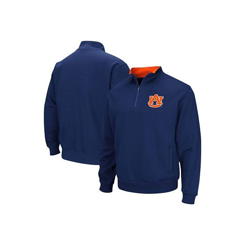 Colosseum Mens Navy Auburn Tigers Tortugas Logo Quarter-Zip Pullover Jacket