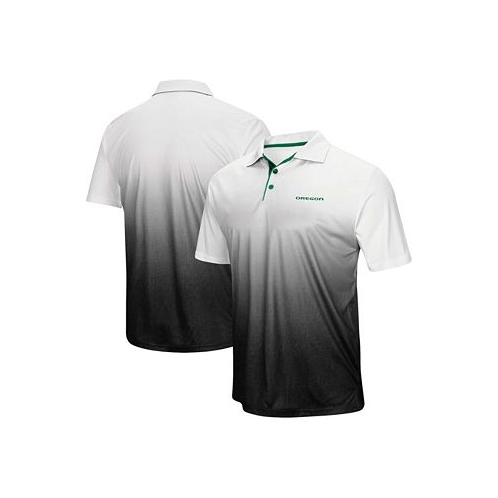 Colosseum Mens Gray Oregon Ducks Wordmark Magic Polo Shirt
