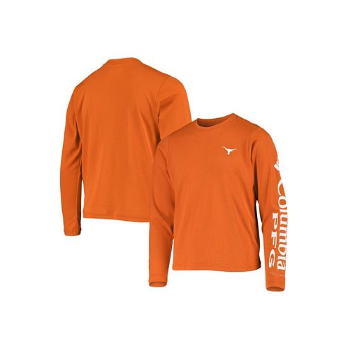 Columbia Big Boys Texas Orange Texas Longhorns PFG Terminal Tackle Long Sleeve Omni-Shade T-shirt