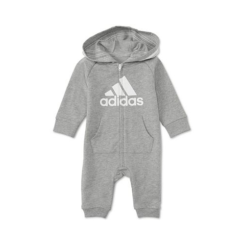 Adidas Baby Boys or Baby Girls Logo Full Zip Hooded Coverall