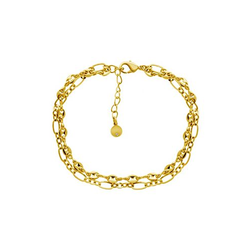 And Now This Gold or Silver Plated Marine Double Chain Bracelet