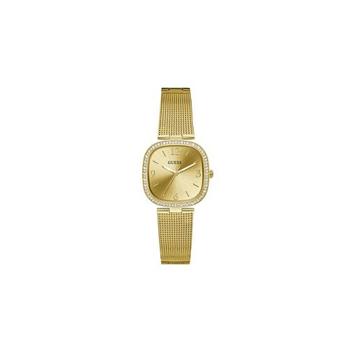 GUESS Womens Gold-Tone Stainless Steel Mesh Bracelet Watch 32mm