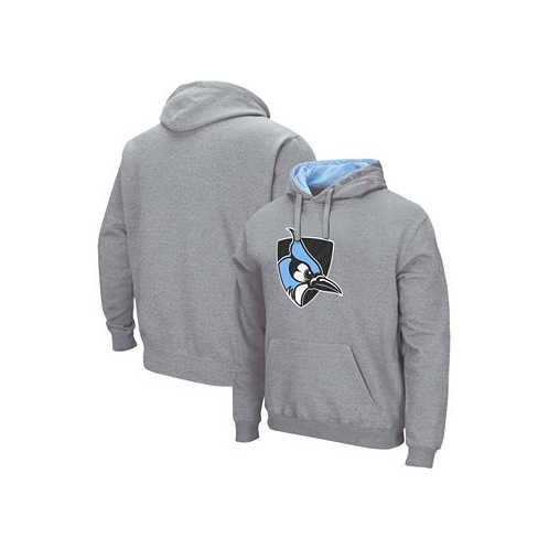 Colosseum Mens Heather Gray Johns Hopkins Blue Jays Arch and Logo Pullover Hoodie