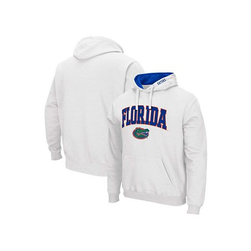 Colosseum Mens White Florida Gators Arch Logo 3.0 Pullover Hoodie