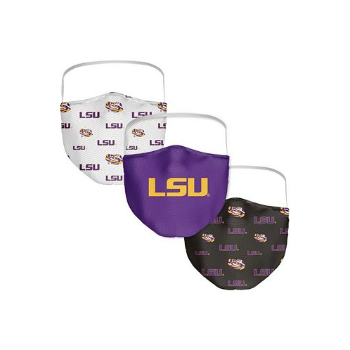Fanatics Multi Adult LSU Tigers All Over Logo Face Covering 3-Pack
