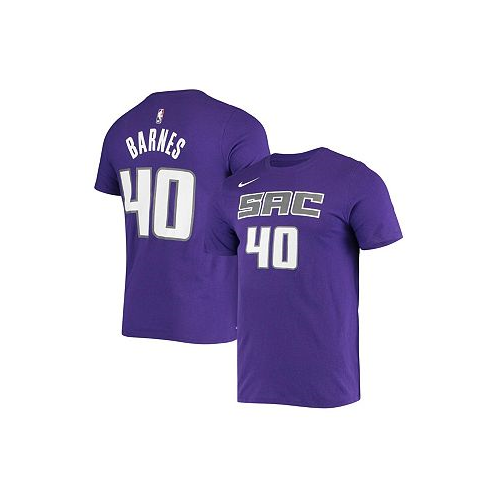 Nike Mens Harrison Barnes Purple Sacramento Kings Name and Number Performance T-shirt
