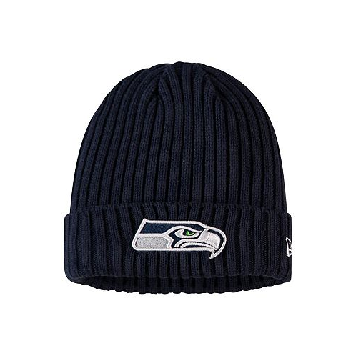 New Era Little Boys and Girls College Navy Seattle Seahawks Logo Core Classic Cuffed Knit Hat