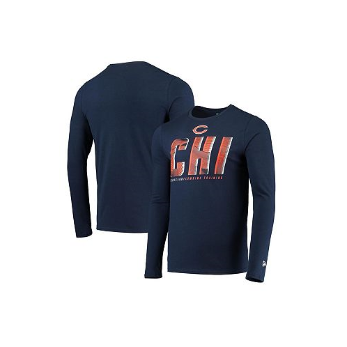 New Era Mens Navy Chicago Bears Combine Authentic Static Abbreviation Long Sleeve T-shirt