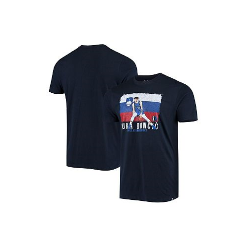 47 Brand Mens Luka Doncic Navy Dallas Mavericks Player Graphic T-shirt