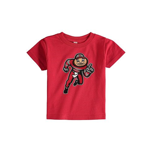 Two Feet Ahead Toddler Boys and Girls Scarlet Ohio State Buckeyes Big Logo T-shirt