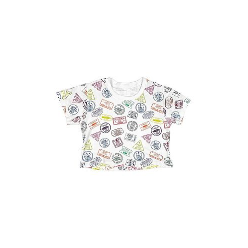 Mixed Up Clothing Little Girls Viaje Graphic Cropped T-shirt