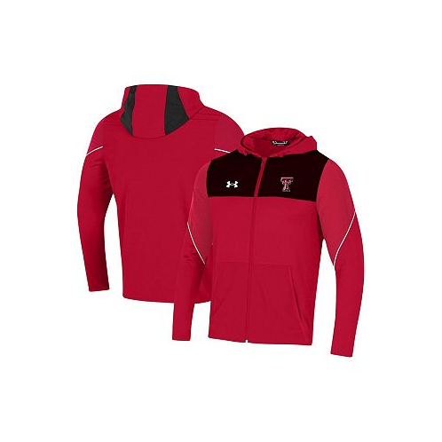 Under Armour Mens Red Texas Tech Red Raiders 2021 Sideline Warm-Up Full-Zip Hoodie