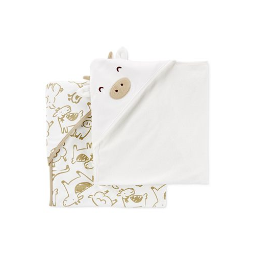 Carters Baby Boys or Baby Girls Hooded Bath Towels Pack of 2