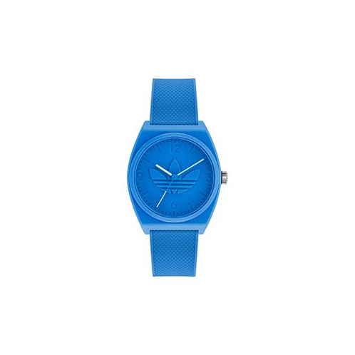 Adidas Unisex Three Hand Project Two Blue Resin Strap Watch 38mm