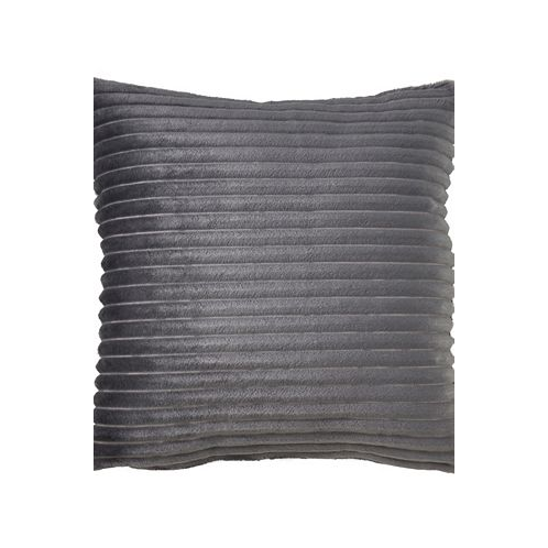 Saro Lifestyle Stripe Faux Fur Decorative Pillow 18 x 18