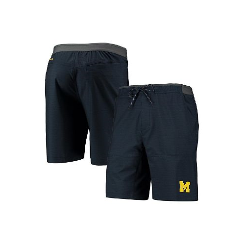 Columbia Mens Navy Michigan Wolverines Twisted Creek Omni-Shield Shorts