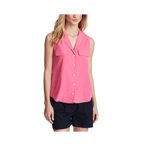 Court & Rowe Womens Sleeveless Button-Down Blouse