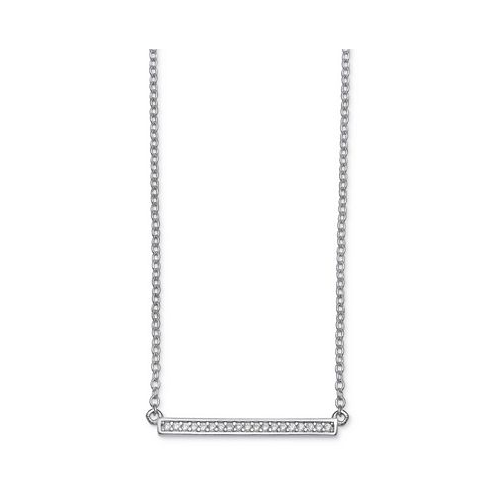 Giani Bernini Cubic Zirconia Pave 16 Bar Necklace in Sterling Silver