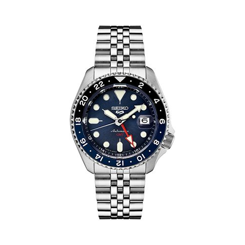 Seiko Mens Automatic 5 Sports Stainless Steel Bracelet Watch 43mm