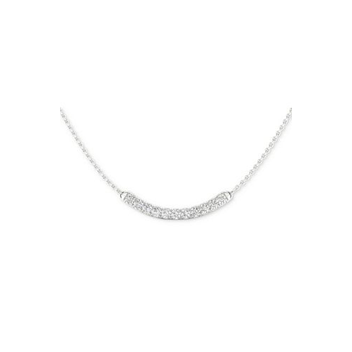 Forever Grown Diamonds Lab-Created Diamond Curved Bar 18 Collar Necklace (1/2 ct. t.w.) in Sterling Silver 16 + 2 extender