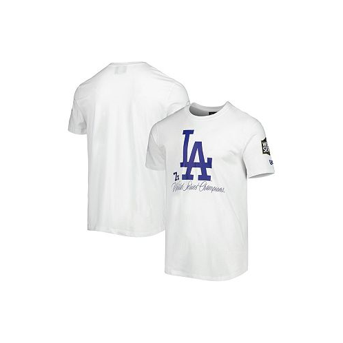 New Era Mens White Los Angeles Dodgers Historical Championship T-shirt