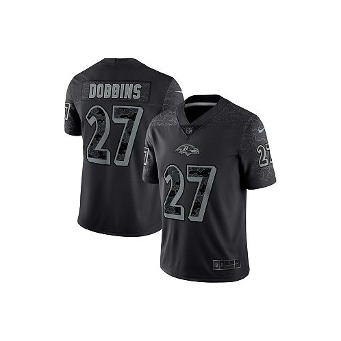 Nike Mens J.K. Dobbins Black Baltimore Ravens Reflective Limited Jersey