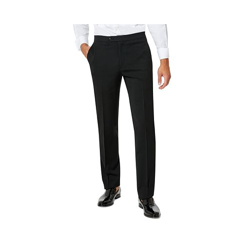 Tommy Hilfiger Mens Modern-Fit Flex Stretch Black Tuxedo Pants