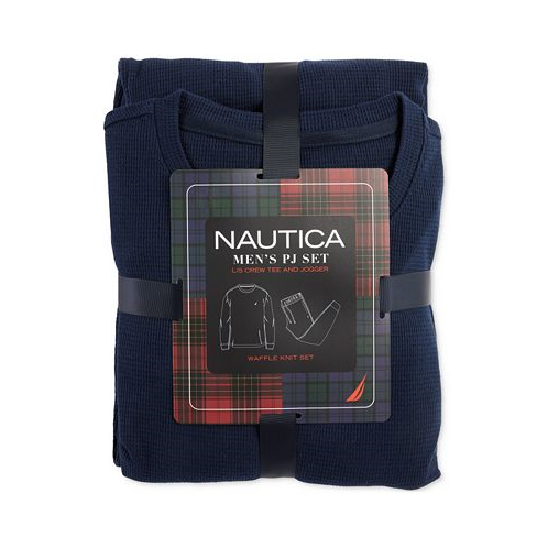 Nautica Mens Waffle Knit Thermal Pajama Set