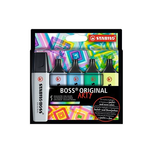 Stabilo Boss Original Highlighters Arty Cool Colors 5 Piece Set