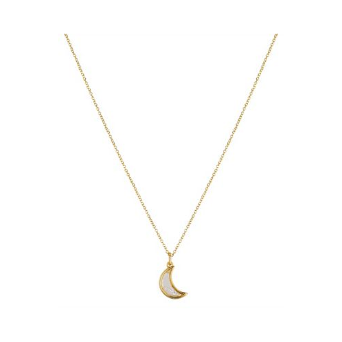 Unwritten 14K Gold Two Tone Flash-Plated Brass Cubic Zirconia Moon I Love You To The Moon and Back Shaker Pendant Necklace with Extender