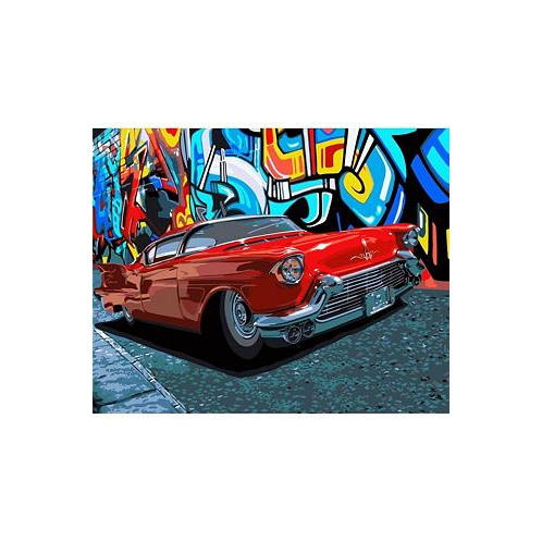 Crafting Spark Painting by Numbers Kit Red Cadillac S076 19.69 x 15.75 in