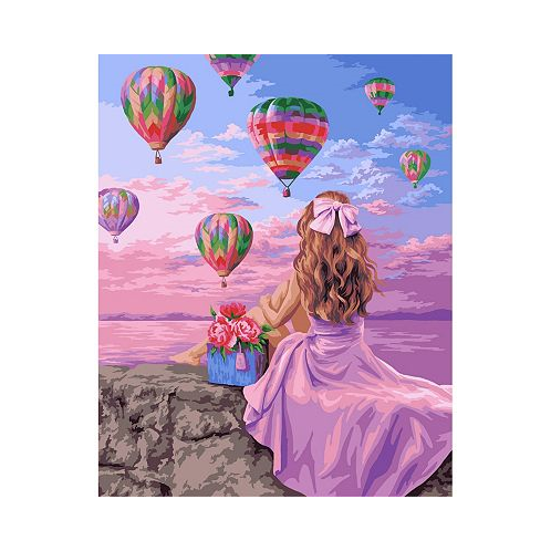 Crafting Spark Painting by Numbers Kit Air Balloon Festival J052 19.69 x 15.75 in