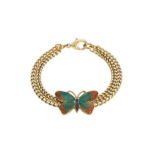 2028 Gold-Tone Butterfly Statement Bracelet