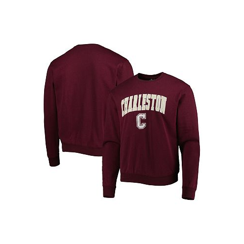 Colosseum Mens Maroon Charleston Cougars Arch Over Logo Pullover Sweatshirt