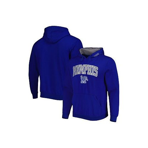 Colosseum Mens Royal Memphis Tigers Arch and Logo Pullover Hoodie