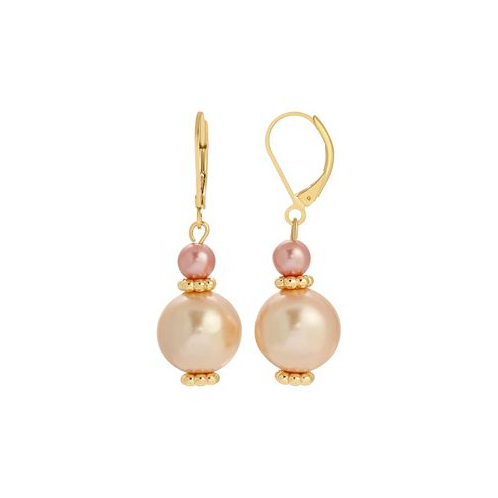 2028 Pink Imitation Pearl Earrings