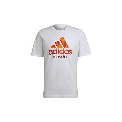 Adidas Mens White Spain National Team DNA Graphic T-shirt