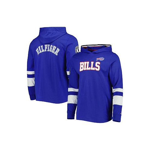 Tommy Hilfiger Mens Royal White Buffalo Bills Alex Long Sleeve Hoodie T-shirt