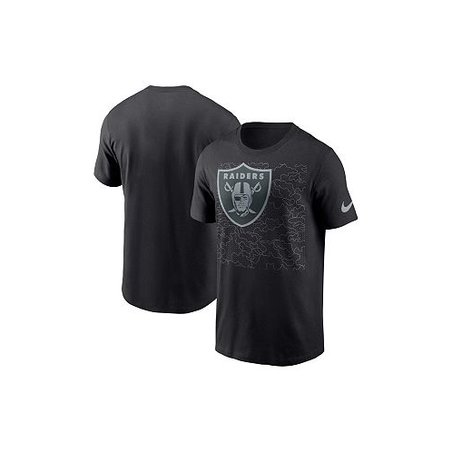 Nike Mens Black Las Vegas Raiders RFLCTV T-shirt