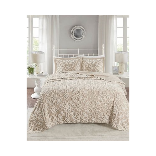 Madison Park Sabrina Tufted Chenille 3-Pc. Bedspread Set Full/Queen