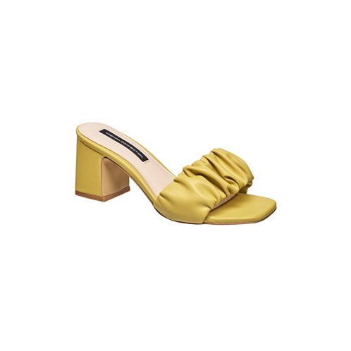 French Connection Womens Block Heel Slide Sandals