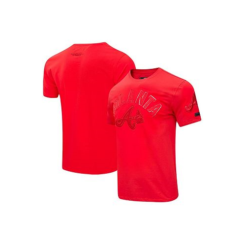 Pro Standard Mens Atlanta Braves Classic Triple Red T-shirt