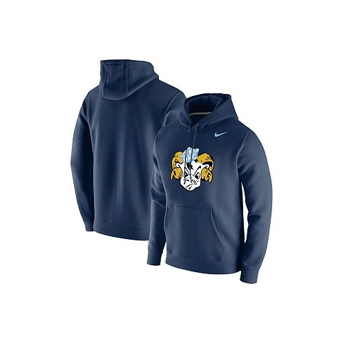 Nike Mens Navy North Carolina Tar Heels Vintage-Like School Logo Pullover Hoodie