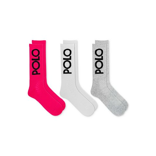 Polo Ralph Lauren Womens 3-Pk. Big Polo Crew Socks
