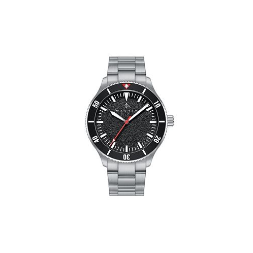 Nautis Men Deacon Stainless Steel Watch - Silver/Black 43mm