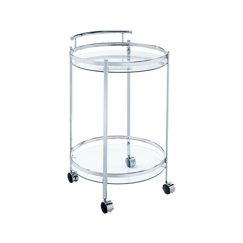 Coaster Home Furnishings Chrissy 31 2-Tier Round Glass Serving Cart