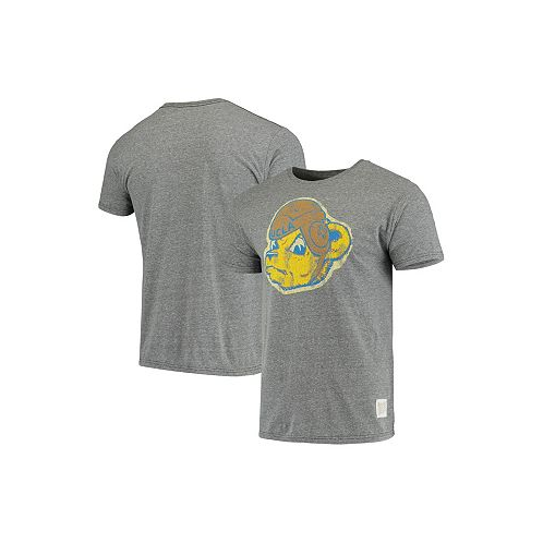 Original Retro Brand Mens Heathered Gray UCLA Bruins Vintage-Inspired Logo Tri-Blend T-shirt