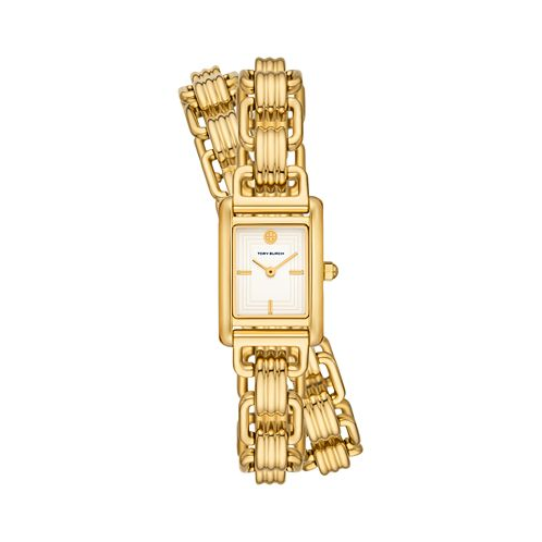 Tory Burch Womens The Eleanor 3-in-1 Gold-Tone Stainless Steel Bracelet Watch 19mm