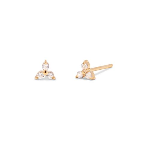 Brook & york White Topaz 14K Gold-Plated Vermeil Leighton Earrings